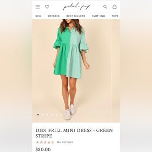 Petal & Pup Green Stripe Dress
